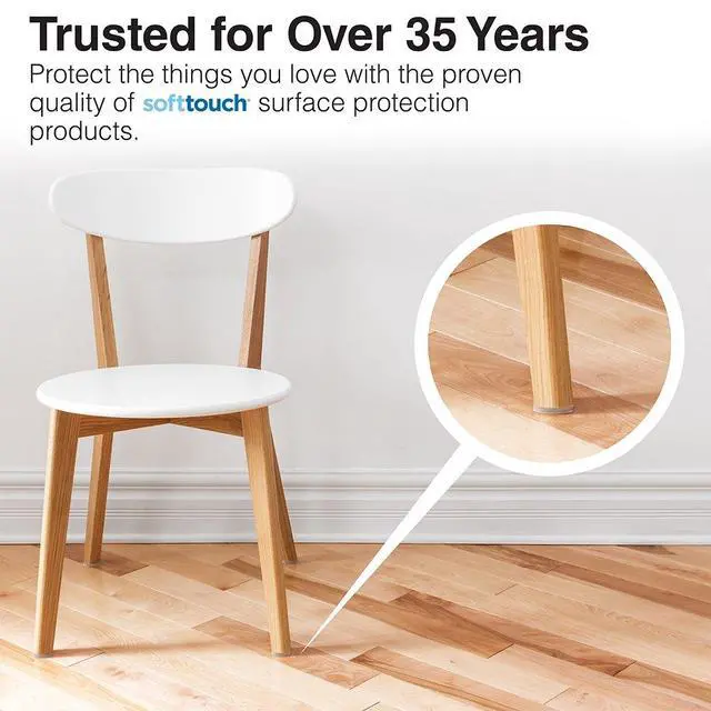 Alt view image 4 of 7 - Heavy Duty 2 Inch Felt Furniture Pads to Protect Hardwood Floors from Scratches, Linen, 6 Count