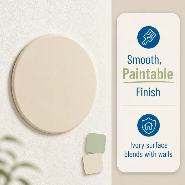 Alt view image 2 of 4 - 9268 5 In., Rigid Vinyl, Ivory, Self Adhesive Wall Protector (Single Pack)