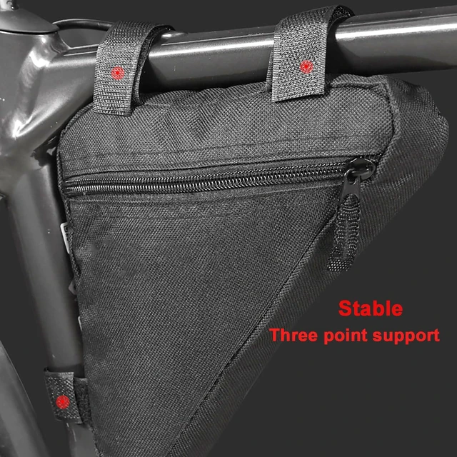 Alt view image 3 of 6 - Bike Frame Bag, Mountain Bike Bag for Road and Mountain Bikes Lightweight Cycling Storage Bags (Small black)