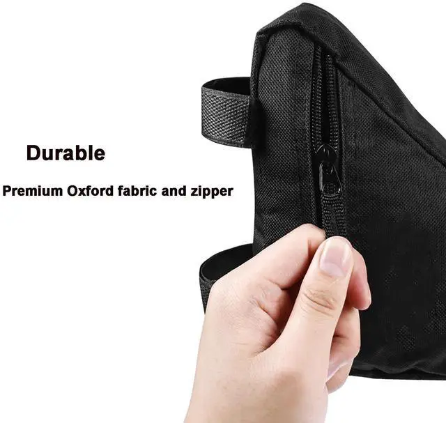 Alt view image 5 of 6 - Bike Frame Bag, Mountain Bike Bag for Road and Mountain Bikes Lightweight Cycling Storage Bags (Small black)