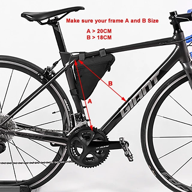 Alt view image 4 of 6 - Bike Frame Bag, Mountain Bike Bag for Road and Mountain Bikes Lightweight Cycling Storage Bags (Small black)