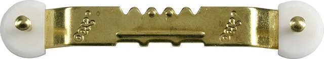 Alt view image 3 of 4 - Picture Hangers, Small, 3 Pack, Gold Brass Finish | Brass finish, self-leveling sawtooth design with pre-inserted nails for hanging wooden frames, canvas art, and wall decor