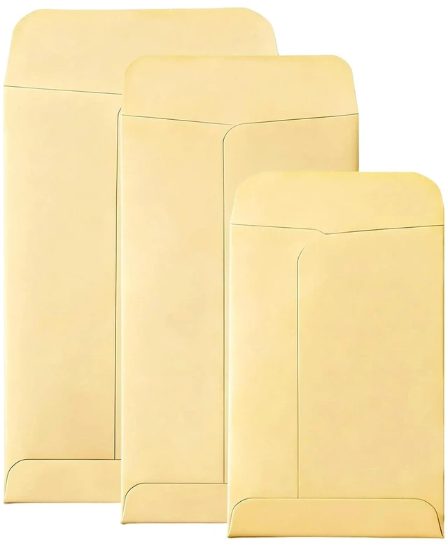 Main image of 50 Pack Assorted 3 Sizes Coin Envelopes Self-Adhesive Kraft Paper Seed Envelopes Mini Parts Small Items Stamps Storage Packets Envelopes for Garden, Office or Wedding Gift
