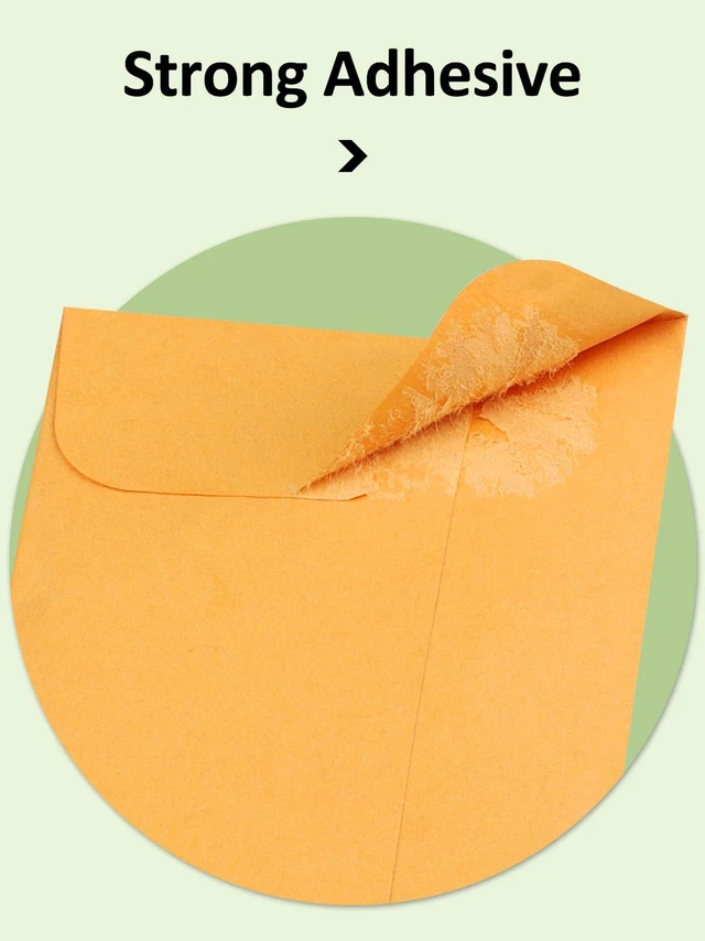 Alt view image 3 of 6 - 100 PCS 2.25x 3.5" Brown Small Parts Envelope with Gummed Flap Kraft Seed Envelopes for Garden, Home and Office