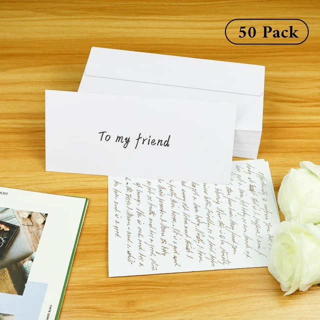 Alt view image 4 of 7 - 50 Pack #10 White Envelopes Letter Size Self-Seal for Business | Security Mailing Envelopes, 4 1/8 x 9 1/2 Inch, for Checks, Invoices, Statements, Birthday, Graduation & Wedding