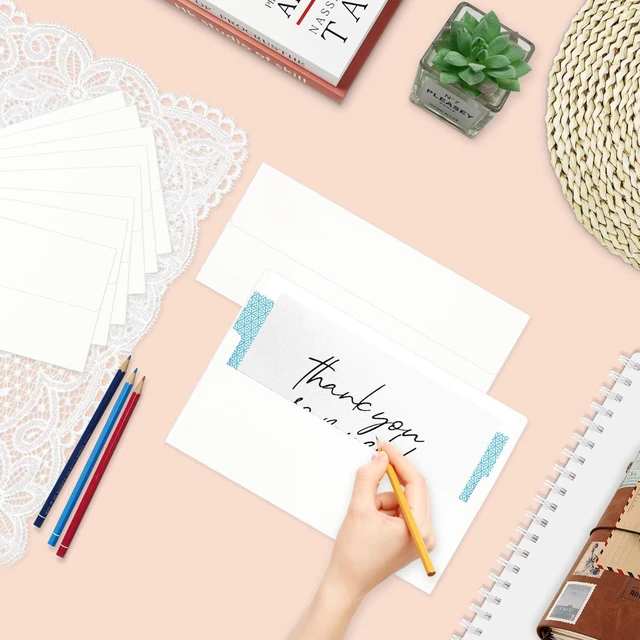 Alt view image 5 of 7 - 50 Pack #10 White Envelopes Letter Size Self-Seal for Business | Security Mailing Envelopes, 4 1/8 x 9 1/2 Inch, for Checks, Invoices, Statements, Birthday, Graduation & Wedding