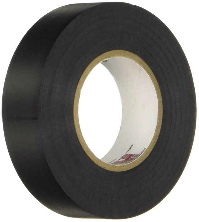 Main image of 60000 Black Vinyl Plastic Electrical Tape, 7 mil, PVC, 66' Length, 3/4" Width, 1-Pack