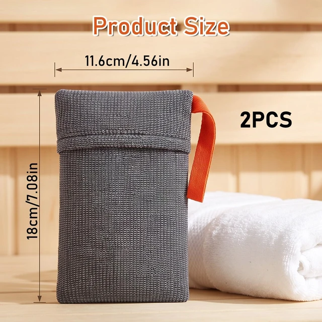 Alt view image 2 of 7 - Bar Soap Bag, 2PCS Soap Bags for Soaps Bars | Soap Pouch Exfoliating Bath Sponge Soap Mesh Bag for Washing Body Travel with Quick-Dry Mesh