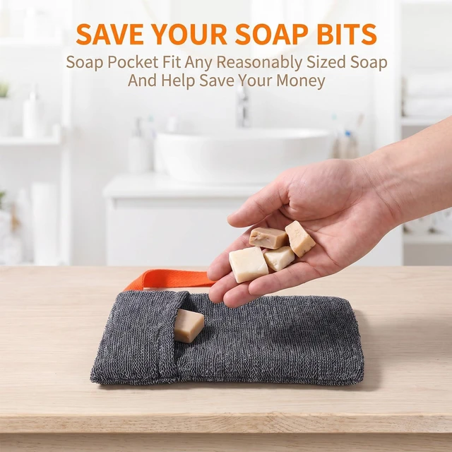 Alt view image 7 of 7 - Bar Soap Bag, 2PCS Soap Bags for Soaps Bars | Soap Pouch Exfoliating Bath Sponge Soap Mesh Bag for Washing Body Travel with Quick-Dry Mesh