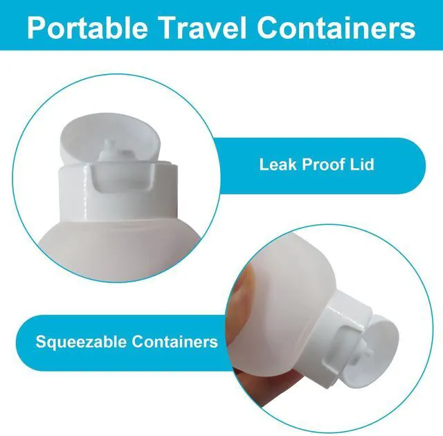 Alt view image 3 of 7 - 4pcs 60ml Travel Bottles, Containers for Toiletries | Transparent Color, Leakproof, Squeezable, Refillable Containers, For Shampoo & Lotion