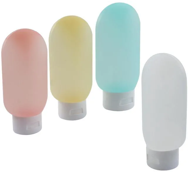 Alt view image 6 of 7 - 4pcs 60ml Travel Bottles, Containers for Toiletries | Transparent Color, Leakproof, Squeezable, Refillable Containers, For Shampoo & Lotion