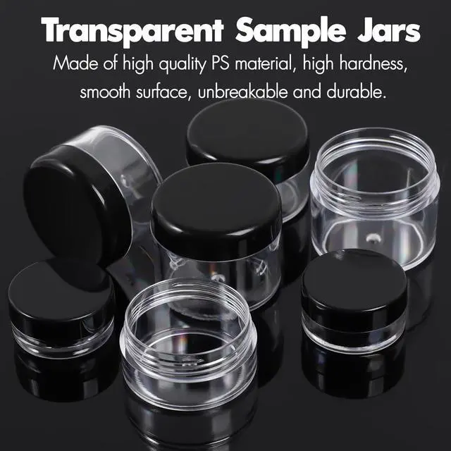 Alt view image 2 of 7 - Travel Size Containers 10 Piece Small Travel Containers Multi Size Set | Leak Proof PS Jars, Multi Size Set, Reusable, Includes Labels & Spatulas, Ideal for Travel, Toiletries, Cream and Lotion