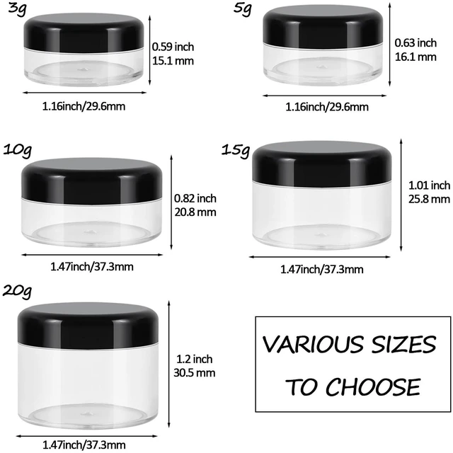 Alt view image 3 of 7 - Travel Size Containers 10 Piece Small Travel Containers Multi Size Set | Leak Proof PS Jars, Multi Size Set, Reusable, Includes Labels & Spatulas, Ideal for Travel, Toiletries, Cream and Lotion