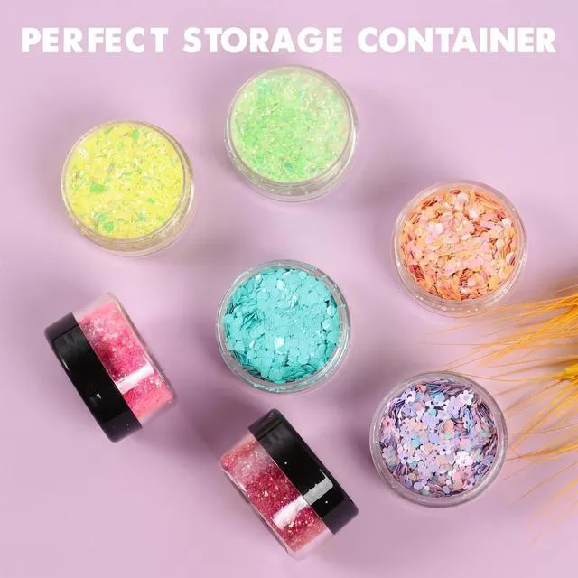 Alt view image 7 of 7 - Travel Size Containers 10 Piece Small Travel Containers Multi Size Set | Leak Proof PS Jars, Multi Size Set, Reusable, Includes Labels & Spatulas, Ideal for Travel, Toiletries, Cream and Lotion