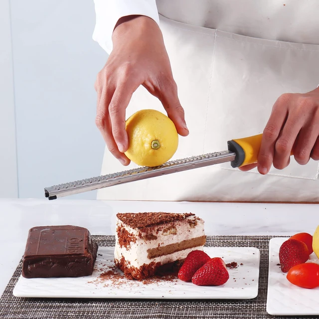 Alt view image 5 of 6 - Lemon Zester Grater, Citrus Zester Grater with Handle, Kitchen Gadgets for Cheese, Lemon, Chocolate, Nutmeg, Ginger, Fruit, Vegetable, Stainless Steel Micro Cheese Grate, Dishwasher Safe(Narrow)