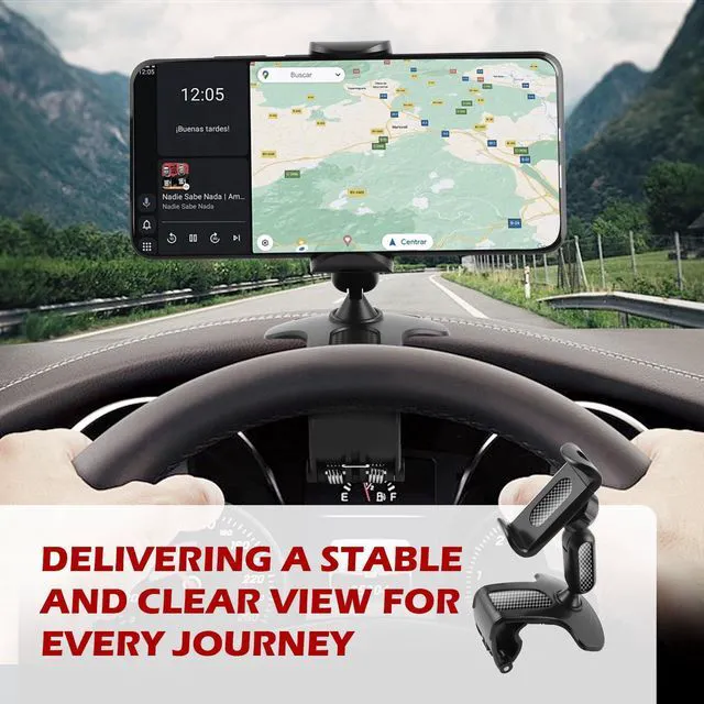 Alt view image 7 of 7 - 360° Rotatable Dashboard Phone Holder for Car,2026 Upgraded Car Phone Holder Fit for Dashboard/Sun Visor/Rearview Mirror,Universal 4-7 inch Dash Phones Holders for Cars