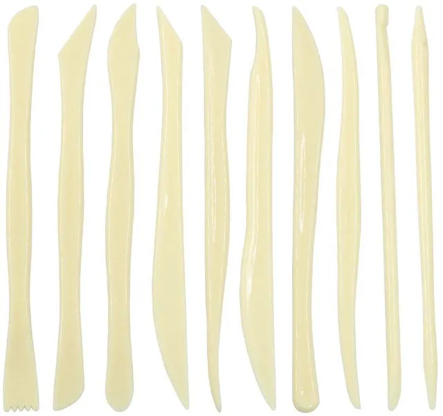 Main image of 10Pcs Double Ended Clay Sculpting Tools, Plastic | Clay Modeling Tools, For Carving, Smoothing, Shaping