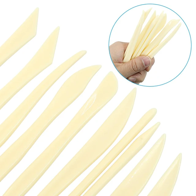 Alt view image 2 of 5 - 10Pcs Double Ended Clay Sculpting Tools, Plastic | Clay Modeling Tools, For Carving, Smoothing, Shaping