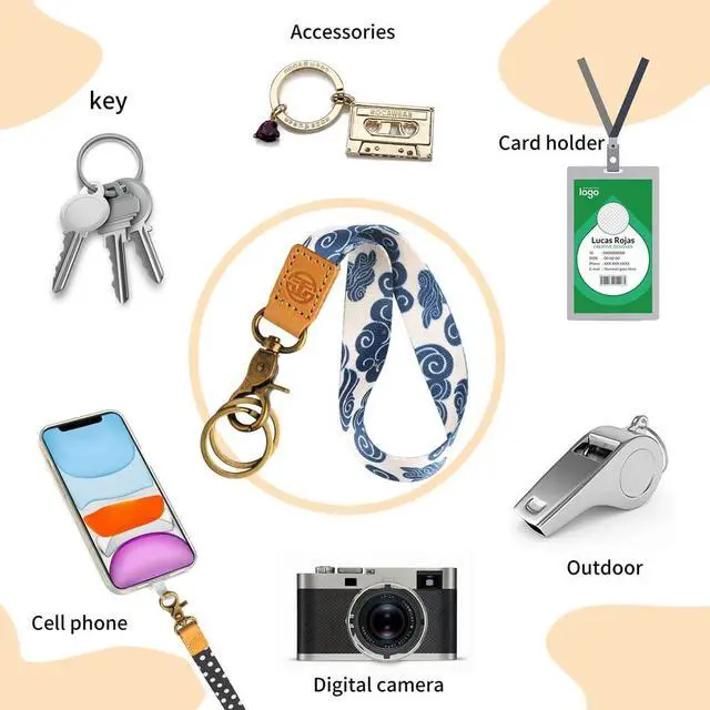 Alt view image 7 of 7 - Cute Wrist Lanyard for Keys, Keychain, Wallet, Id Holder, Cell Phone, Wristlet Lanyard Key Chain Holder (hopefull)