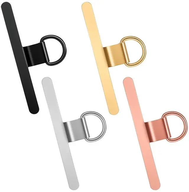 Main image of 8 Pack Metal Phone Tether Tab 360° Rotatable, Universal Cell Phone Charm Holder Lanyard Tab Wrist Strap Hook Metal Replacement Patch for Most Smartphones