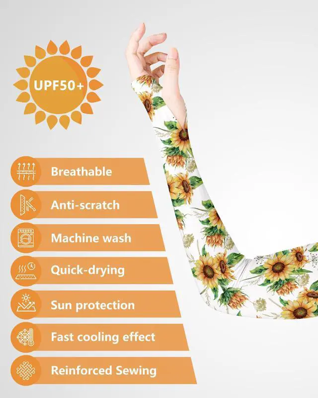Alt view image 2 of 6 - Gardening Sleeves for Women Farm Cooling Sun Protection Thorn Proof Arm Sleeves to Cover Arms for Garden Sports
