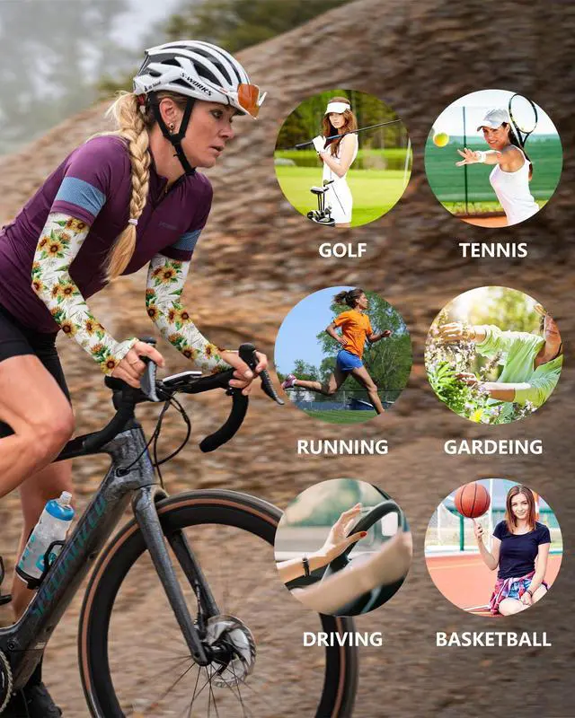 Alt view image 6 of 6 - Gardening Sleeves for Women Farm Cooling Sun Protection Thorn Proof Arm Sleeves to Cover Arms for Garden Sports