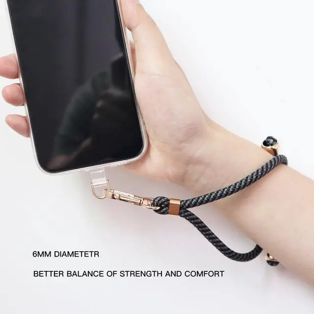 Alt view image 3 of 6 - Adjustable Cell Phone Lanyard Crossbody & Wrist Strap for iPhone | Universal Phone Wristlet for Most Smartphones