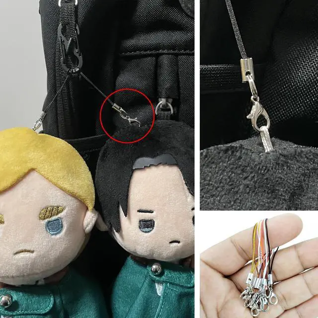 Alt view image 7 of 7 - 20 Pack Phone Charms Strap, Charm Holder, Keychain String with Lobster Clasp for Cell Phone Case, Pendant (20)