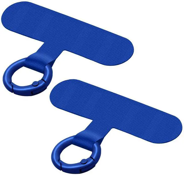 Main image of Phone Tether Tab, 2 Pack Cell Phone Lanyard Patch Without Adhesive, Phone Strap Replacement Part for All Full Phone Cases (Royal Blue)