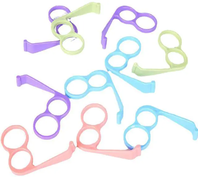 Main image of Finger Phone Holder, 10 Pcs Random Color Plastic 2 Holes Little Finger and Ring Finger Grip Strap Holder for Hand (10)