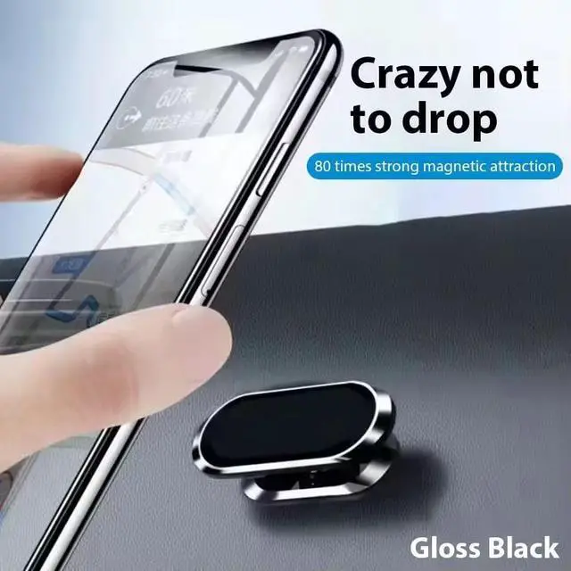 Alt view image 3 of 7 - 8Magnet Magnetic Car Phone Mount for Dashboard & Vent, 360° Rotating Mini Phone Holder with VHB Adhesive, Universal MagSafeCompatible Car Mount for iPhone 15/14/13/12 & Android Smartphones
