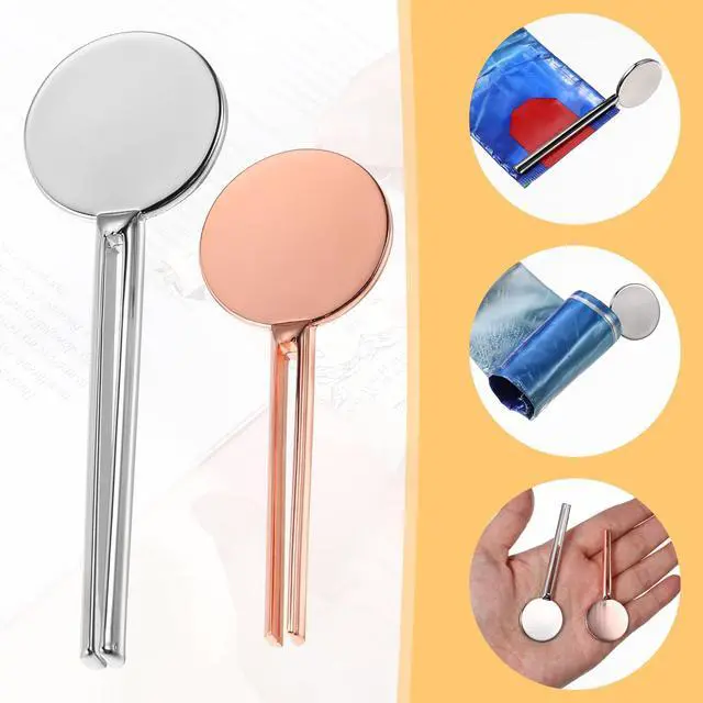 Alt view image 3 of 7 - Toothpaste Squeezer 2 Pcs Metal Tube Squeezers Key L&S Stainless Steel Manual Dispenser Roller Tube Bathroom and Kitchen Gadgets for Maximize Creams Paint Makeup & Beyond - 2 Different Color