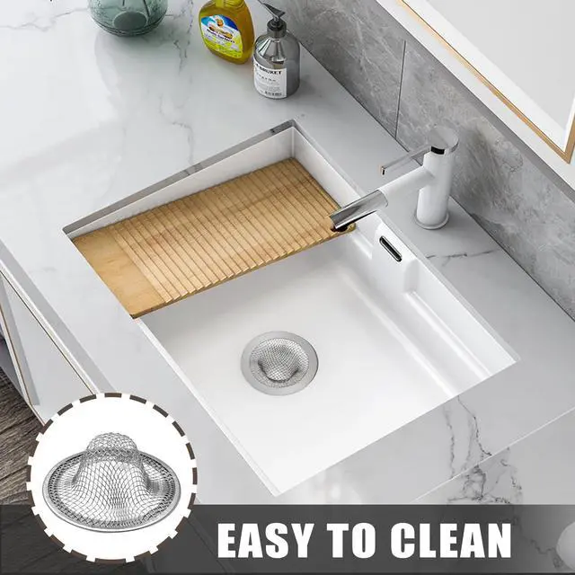Alt view image 6 of 7 - 4PCS Stainless Steel Mesh Sink Strainer, 2.12" Top/0.9" | Slop Basket Filter Trap, Shower Bath Tub Drain, Hair Catcher, For Home Bathrooms