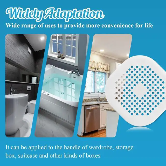 Alt view image 6 of 7 - Square Drain Cover, 5.4 Inch, White, 2Pcs | TPR Hair Drain Catcher, Flat Silicone, For Bathroom, Kitchen