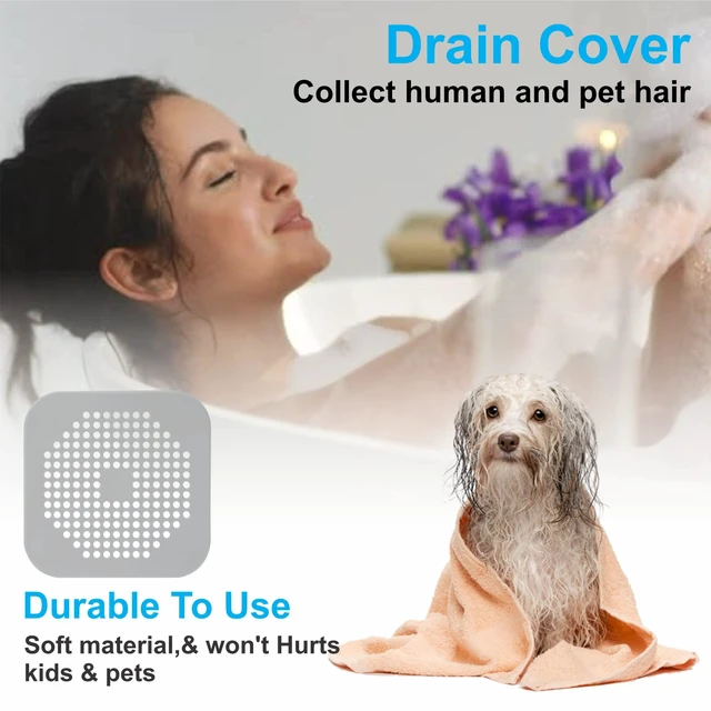 Alt view image 6 of 6 - 2 Pack Hair Catcher Shower Drain is Hair Stopper for Shower Drain Easy to Install Tub Drain Hair Catcher with 4 Suction Cups Suits for Bathroom Bathtub Kitchen