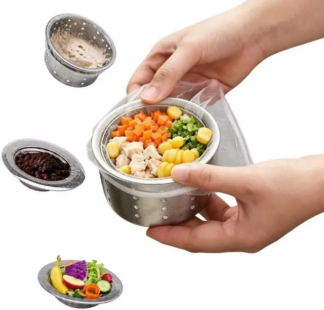 Main image of 400 Pack Sourdough Sink & Drain Catcher Nets, 4 Inch Disposable Mesh Strainer Bags, Ultra-Fine Food Scraps Strainer for Coffee Grounds, Hair & Kitchen Waste, Fits Standard Bathroom Drains