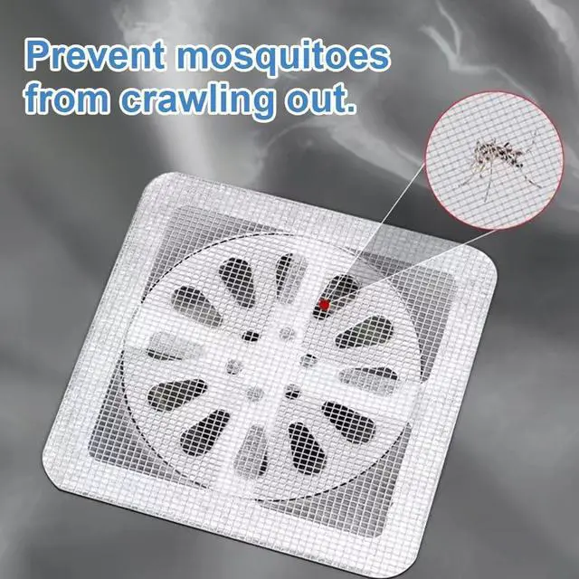 Alt view image 3 of 7 - Disposable Shower Drain Cover Hair Catcher Shower Drain Mesh Stickers, Bathroom, Laundry, Bathtub, Kitchen, Sink, for Human and pet Hair (10 PCS)