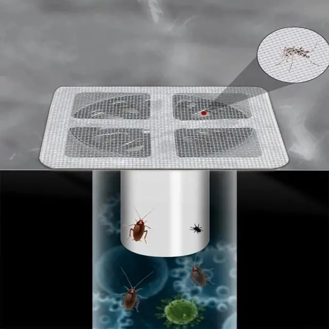 Alt view image 4 of 7 - Disposable Shower Drain Cover Hair Catcher Shower Drain Mesh Stickers, Bathroom, Laundry, Bathtub, Kitchen, Sink, for Human and pet Hair (10 PCS)