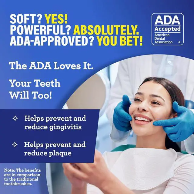 Alt view image 3 of 7 - Toothbrush, ADA Accepted, with 8000+ Ultra Soft Softex Bristles for Sensitive & Receding Gums, Perfect for Whiter Teeth, 1 Ct (Pack of 2)
