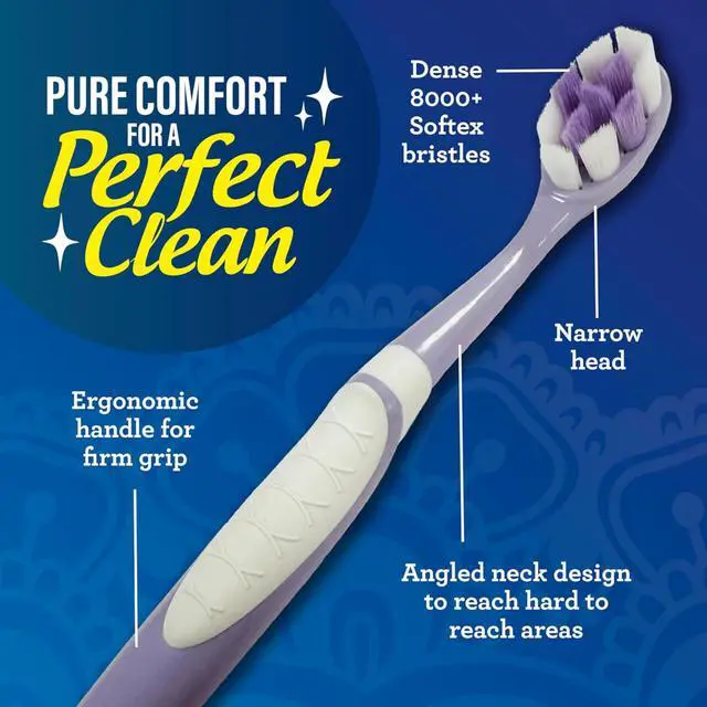 Alt view image 5 of 7 - Toothbrush, ADA Accepted, with 8000+ Ultra Soft Softex Bristles for Sensitive & Receding Gums, Perfect for Whiter Teeth, 1 Ct (Pack of 2)