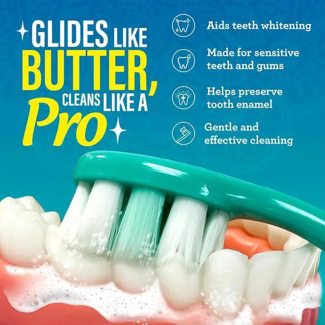 Alt view image 6 of 7 - Toothbrush, ADA Accepted, with 8000+ Ultra Soft Softex Bristles for Sensitive & Receding Gums, Perfect for Whiter Teeth, 1 Ct (Pack of 2)