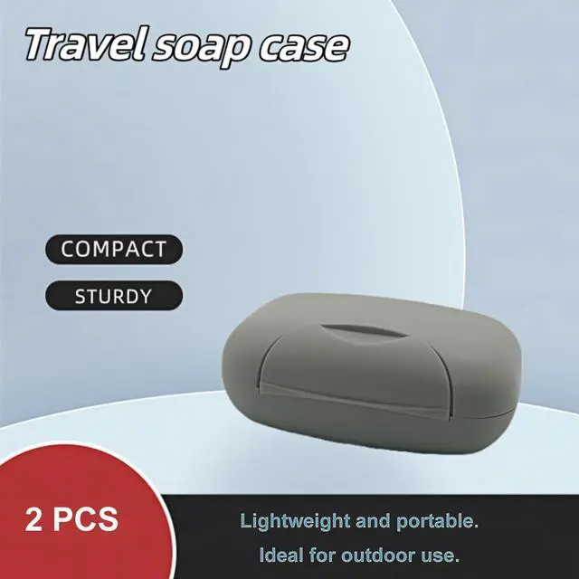 Alt view image 4 of 6 - Travel Soap Holder Bar Soap Dish Shower Soap Saver Case Container Box for Bathroom Camping Gym Vonpri (Gray Without Bag)