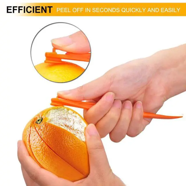 Alt view image 2 of 7 - Orange Peeler Tools Citrus Peel Cutter Plastic Fruit Vegetable Slicer Cutter Lemon Peeler Opener Remover Fruit Tools Kitchen Accessories Cooking Knife Kitchen Gadgets (2)