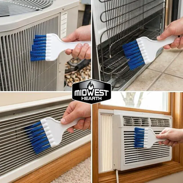 Alt view image 3 of 4 - Air Conditioner & Refrigerator Coil Cleaning Brush Long Bristle HVAC Fin Cleaner for AC Condenser, Evaporator, Coils