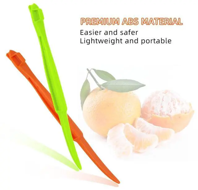 Alt view image 4 of 7 - 6 Pack Orange Peeler Tool Citrus Fruit Opener Kitchen Cutter Plastic Orange Peelers Tools Lemon Citrus Remover Easy Open Citrus Peel Cutter Vegetable Slicer Kitchen Accessories (Orange + Green)
