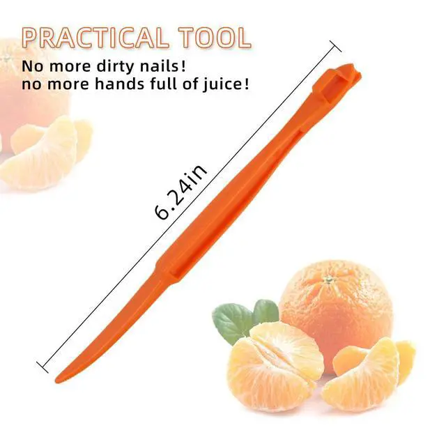 Alt view image 6 of 7 - 6 Pack Orange Peeler Tool Citrus Fruit Opener Kitchen Cutter Plastic Orange Peelers Tools Lemon Citrus Remover Easy Open Citrus Peel Cutter Vegetable Slicer Kitchen Accessories (Orange + Green)