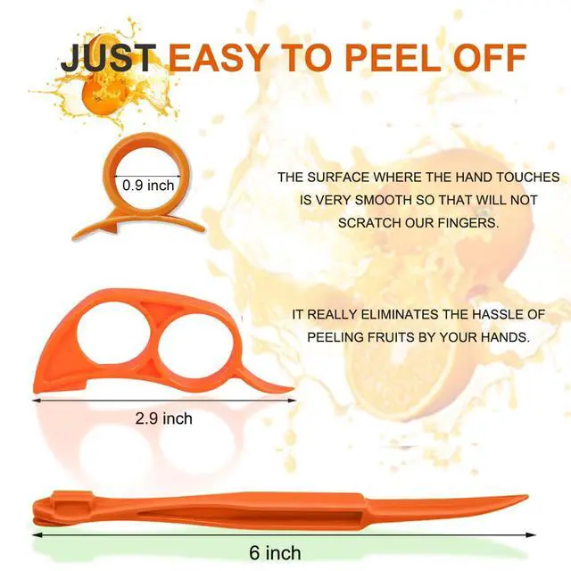 Alt view image 5 of 7 - Orange Peeler Citrus Peel Cutter Plastic Easy Fruit Vegetable Slicer Cutter Lemon Peeler Opener Remover Kitchen Accessory Knife Cooking Tool Kitchen Gadgets Peelers (Style A)