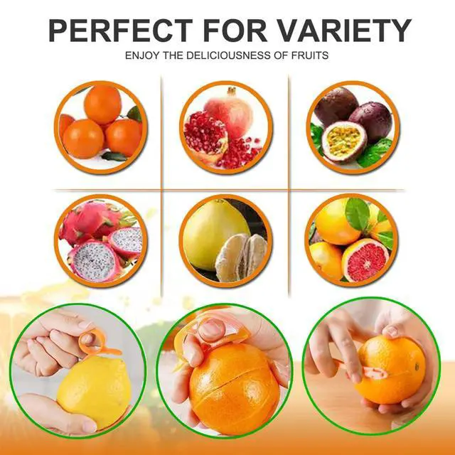 Alt view image 6 of 7 - Orange Peeler Citrus Peel Cutter Plastic Easy Fruit Vegetable Slicer Cutter Lemon Peeler Opener Remover Kitchen Accessory Knife Cooking Tool Kitchen Gadgets Peelers (Style A)