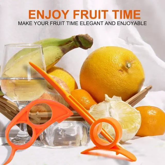 Alt view image 7 of 7 - Orange Peeler Citrus Peel Cutter Plastic Easy Fruit Vegetable Slicer Cutter Lemon Peeler Opener Remover Kitchen Accessory Knife Cooking Tool Kitchen Gadgets Peelers (Style A)