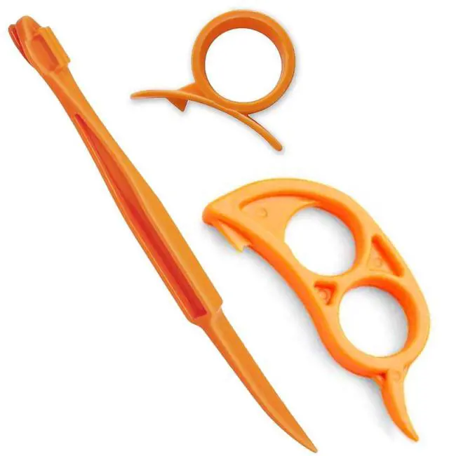 Main image of Orange Peeler Tools Citrus Peel Cutter Plastic Easy Fruit Vegetable Slicer Cutter Lemon Peeler Opener Remover Fruit Tools Kitchen Accessory Knife Cooking Tool Kitchen Gadgets Peelers,3 Pack
